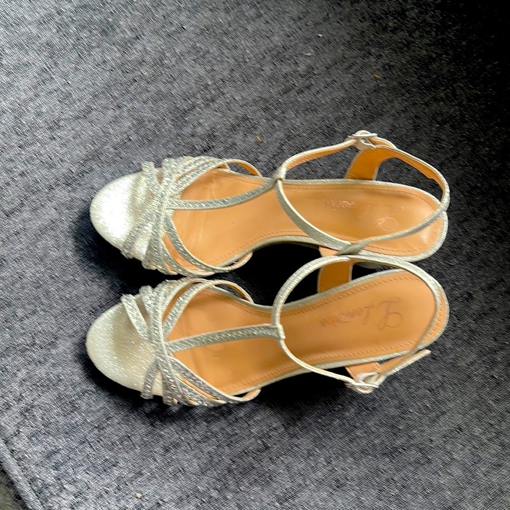 Silver dress shoes